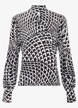 Phase Eight Dames Isla tuniek met print en cut-out detail in de kleur Donkerbruin