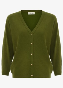 Phase Eight Dames Cristine fijngebreid vest met vleermuismouw in de kleur Groen