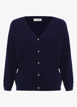 Phase Eight Dames Cristine fijngebreid vest met vleermuismouw in de kleur Blauw