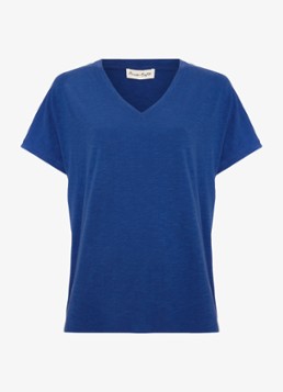 Phase Eight Dames Saphiya t-shirt van katoen in de kleur Kobaltblauw