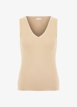 Phase Eight Dames Mila ribgebreide tanktop met lurex in de kleur Goud