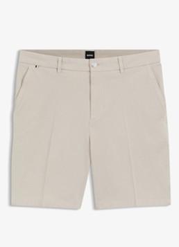 BOSS Heren Straight fit korte broek met steekzakken in de kleur Beige