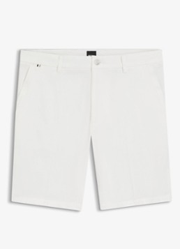 BOSS Heren Straight fit korte broek met steekzakken in de kleur Wit