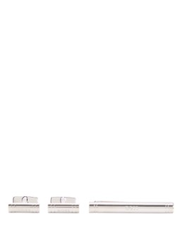 BOSS Heren Manchetknopen en dasspeld in giftbox in de kleur Zilver