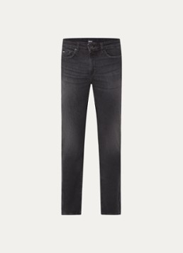 BOSS Heren H-Delaware slim fit jeans met gekleurde wassing in de kleur Donkergrijs