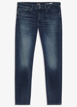 BOSS Heren Slim fit jeans met steekzakken in de kleur Bright Blue-435 / Blauw