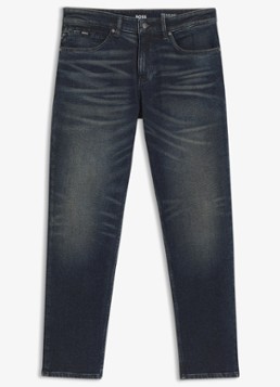 BOSS Heren Slim fit jeans in katoenblend in de kleur Denim