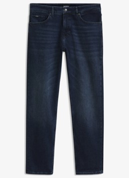 BOSS Heren Straight fit jeans met medium wassing in de kleur Denim