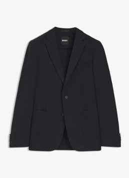 BOSS Heren Slim fit colbert met borstzak in de kleur Zwart