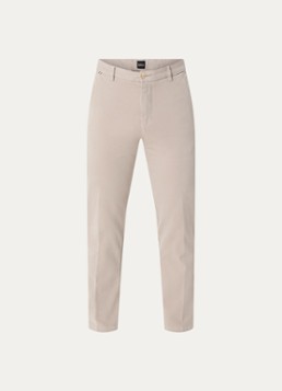 BOSS Heren Straight fit chino met stretch in de kleur Open Beige-294 / Beige