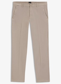BOSS Heren H-Kaiton1 slim fit chino met steekzakken in de kleur Open Beige-294 / Beige