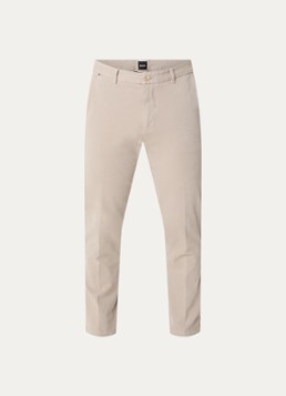BOSS Heren H-Kaiton1 slim fit chino met steekzakken in de kleur Open Beige-294 / Beige