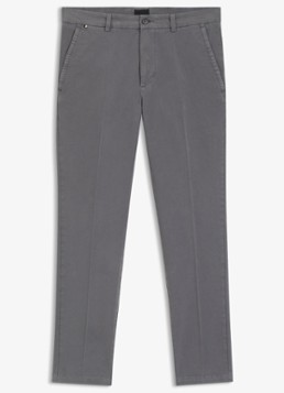 BOSS Heren H-Kaiton1 slim fit chino met steekzakken in de kleur Dark Grey-029 / Grijs