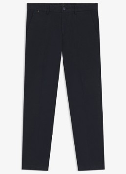 BOSS Heren Tapered fit chino in katoenblend in de kleur Blauw
