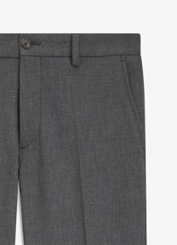 BOSS Heren Dobby straight fit chino in de kleur Zwart