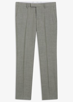 BOSS Heren Slim fit pantalon met gemêleerd dessin in de kleur Lindegroen