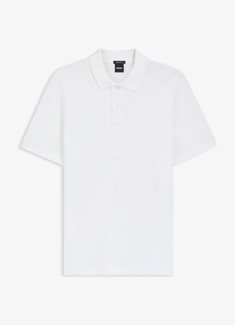 BOSS Heren Pallas-polo van katoenpiqué met logostiksel in de kleur Wit
