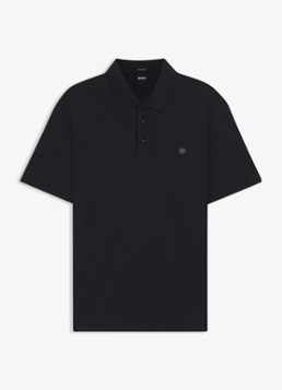 BOSS Heren Polo met logo in de kleur Blauw