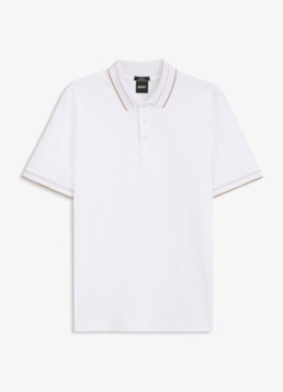 BOSS Heren Slim fit polo van katoen in de kleur Wit