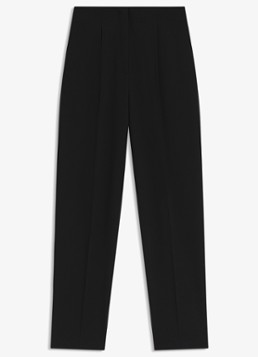 HUGO Dames High waist tapered fit pantalon met logo in de kleur Zwart