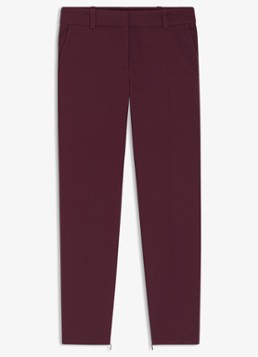 HUGO Dames High waist tapered fit pantalon met logo in de kleur Bordeauxrood