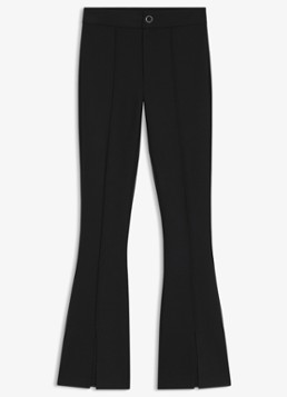 HUGO Dames High waist flared fit pantalon met steekzakken in de kleur Zwart