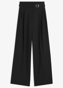 HUGO Dames High waist straight fit pantalon met ceintuur en steekzakken in de kleur Zwart