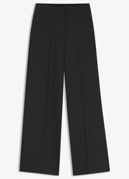 HUGO Dames High waist wide fit pantalon met steekzakken in de kleur Zwart