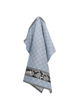 Bunzlau Castle Cow theedoek 65 x 65 cm Blauw - Deal