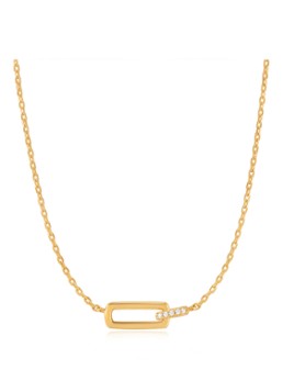 Ania Haie Dames Glam Interlock ketting verguld