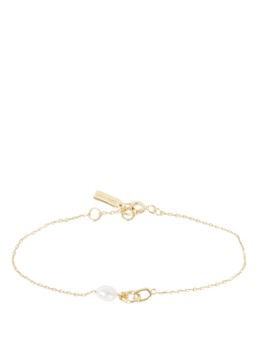 Ania Haie Dames Pearl Link Chain armband verguld in de kleur Goud, maat: 1 size