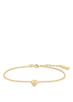Ania Haie Dames Sparkling Tiny Shield Br. Armband S verguld