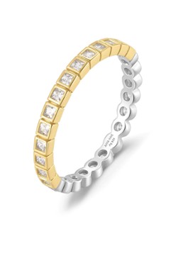 Ania Haie Dames Square Circle Bezel ring in de kleur , maat: 56