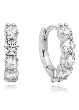 Ania Haie Dames Sparkle Hug oorringen van zilver in de kleur Zilver, maat: OS