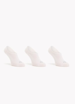 Calvin Klein Heren Sneaker sokken met logo in 3-pack in de kleur Wit, maat: 43-46