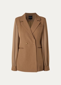 NIKKIE Dames Rioverde blazer met paspelzakken in de kleur Hazelnootbruin