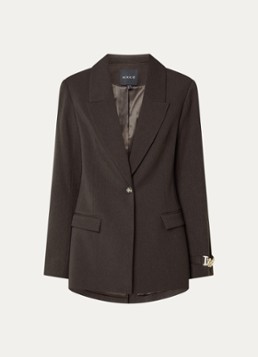 NIKKIE Dames Aisley blazer met klepzakken in de kleur Chocoladebruin