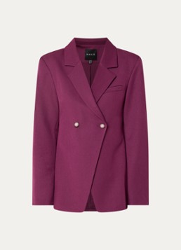 NIKKIE Dames Ashira double-breasted blazer met schoudervulling in de kleur Aubergine