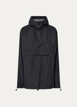 Maium Dames Anorak met capuchon en ritszak in de kleur Zwart, maat: L