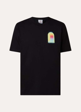 Casablanca Heren T-shirt met logo- en backprint in de kleur Zwart, maat: S