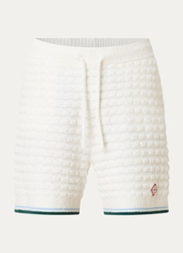 Casablanca Heren Loose fit korte joggingbroek van bouclé in de kleur Wit, maat: M