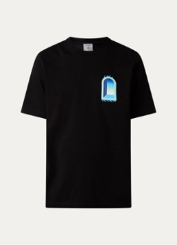 Casablanca Heren Gradient T-shirt met logo- en backprint in de kleur Zwart, maat: XXL