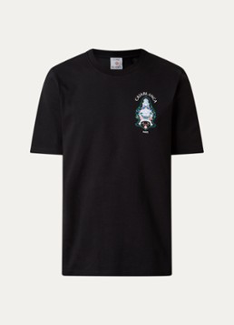 Casablanca Heren Gradient T-shirt met logo- en backprint in de kleur Zwart, maat: XXL