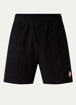Casablanca Heren Loose fit korte broek van badstof in de kleur Zwart, maat: L