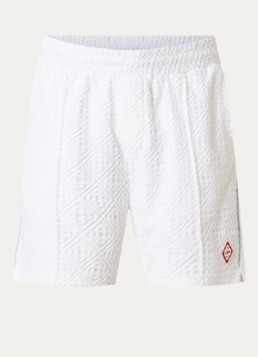 Casablanca Heren Loose fit korte joggingbroek van badstof in de kleur Wit, maat: M