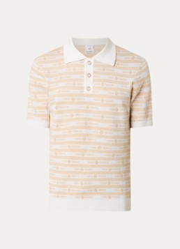 Casablanca Heren Regular fit polo van wol in de kleur Beige, maat: XL