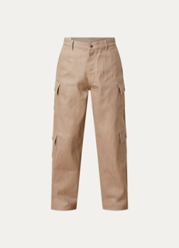Casablanca Heren Desert Canvas loose fit cargobroek van canvas in de kleur Beige, maat: 34