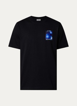 Casablanca Heren Medusa T-shirt met logo- en backprint in de kleur Zwart, maat: S