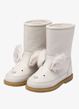 Donsje Amsterdam Meisjes Wadudu Exclusive Boots | Rabbit in de kleur Gebroken wit, maat: 22