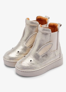 Donsje Amsterdam Meisjes Kheera Boots | Bunny in de kleur Zilver, maat: 22